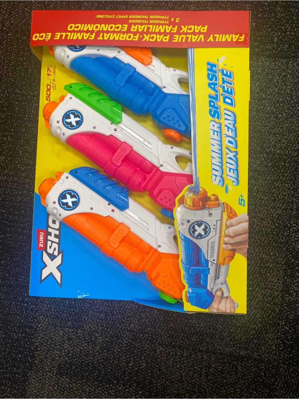X-Shot Summer Splash 3-Pack Water Blasters - Blue, Green, Pink, Orange